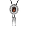 Mens Coffee Stone Glass Bolo Mens Bolo Tie For Wedding Rhinestone Tie