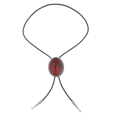 Red Pottery Bolwow Tie Women Neck Tie Necklace Bolo