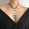 Western Cowboy Hat Bolo Tie Golden Color Mens Cowboy Tie