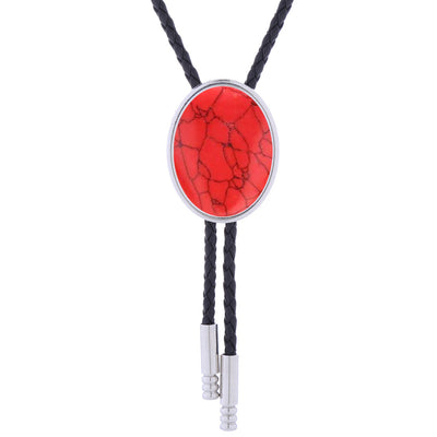 Women Turquoise Bolo Tie Necklace Wedding Red Bolo