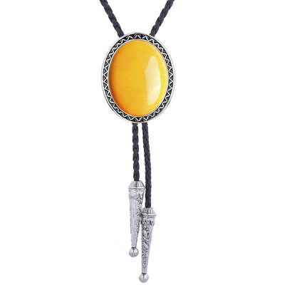 Agate Bolo Tie Yellow Bolo Necktie Unique Ties Women