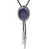 Blue Sandstone Bolo Tie Wedding Tie Necklace Bolo