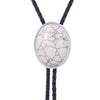 White Stone Bolo Turquoise Neck Tie Women's Bolo Tie