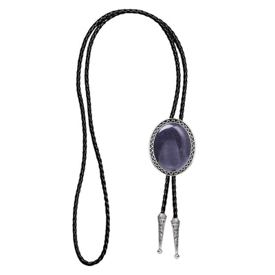 Blue Sandstone Bolo Tie Wedding Tie Necklace Bolo