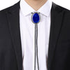 Royal Blue Agate Bolo Tie Wedding Formal Bootlace Tie