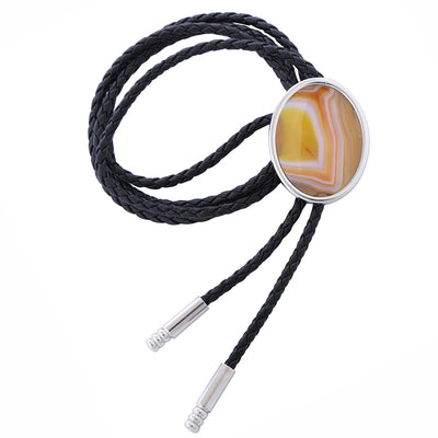 Agate Bolo Tie Bolo Necktie Unique Women Brown Bolo