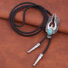 Eagle Bolo Tie Men Western Tie Cowboy Bolo Silver Necklace