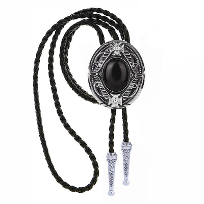 Stone Agate Bolo Ties Wedding Black Bolo Tie Necklace