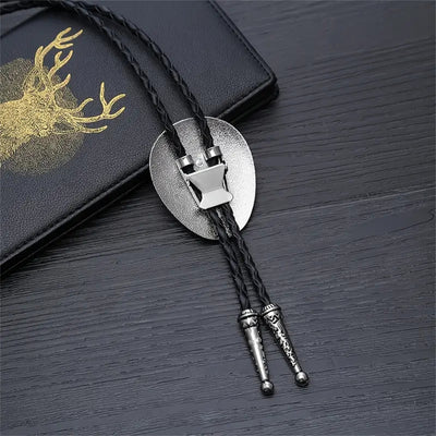 Bear Claw Bolo Tie Men's Agate Black Cowboy Necktie Bolo