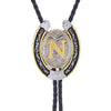 Horseshoe Tie Bolo Alphabet N Mens Formal Western Tie