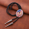 Alphabet O Bolo Tie American National Flag Necklace